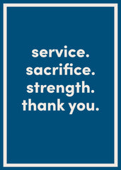 Thank You For Your Sacrifice Greeting Card
